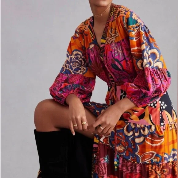 FARM RIO ANTHROPOLOGIE MAXI DRESS - Picture 5 of 6